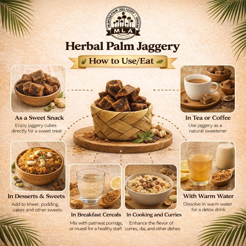 Herbal Palm Jaggery | நாட்டு மருந்து கருப்பட்டி | Naattu Marunthu Karupatti - Image 9