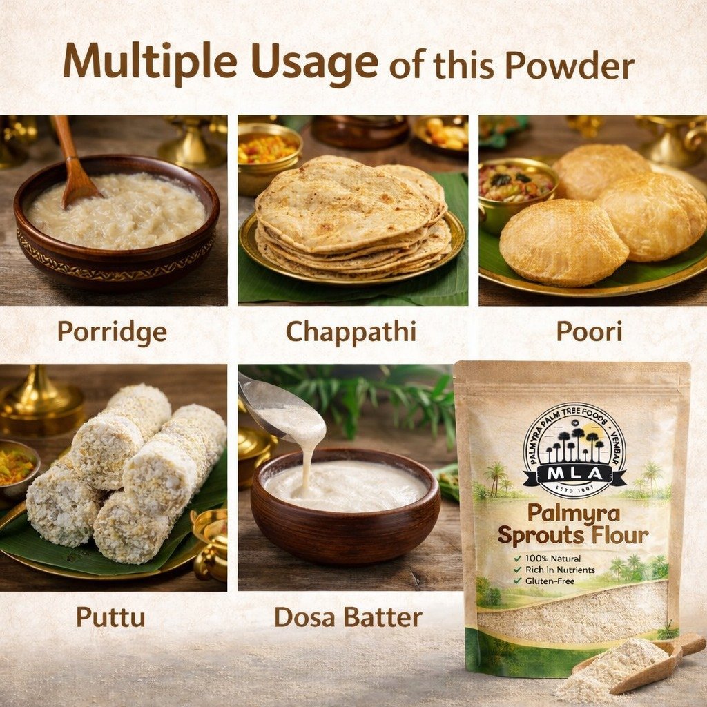 Palmyra Sprouts Powder | பனங்கிழங்கு மாவு | Panakilangu Maavu - Image 4